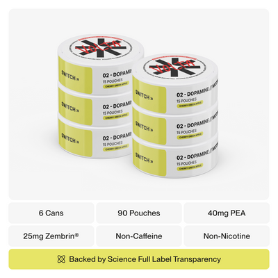 VOLTA 02 nicotine-free dopamine pouch Cherry Green Apple — caffeine-free nootropic supplement