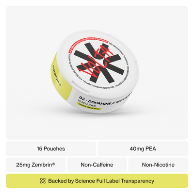 VOLTA 02 Cherry Green Apple dopamine motivation pouch — nicotine-free nootropic supplement tin